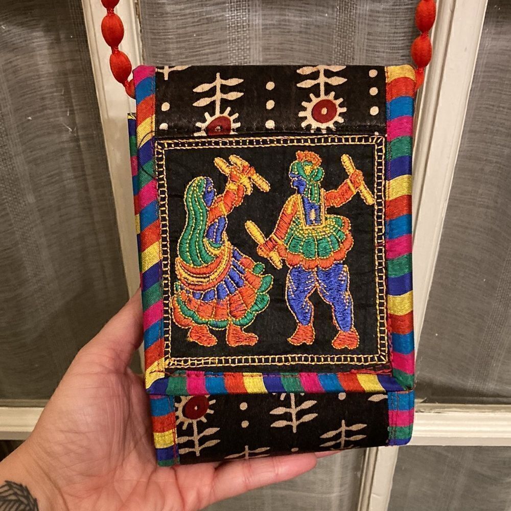 Silky Handmade Tribal Crossbody Purse